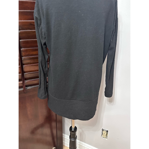 Vince Camuto Womens Casual Top Black Long Sleeve V Neck Knit M New - Picture 6 of 8